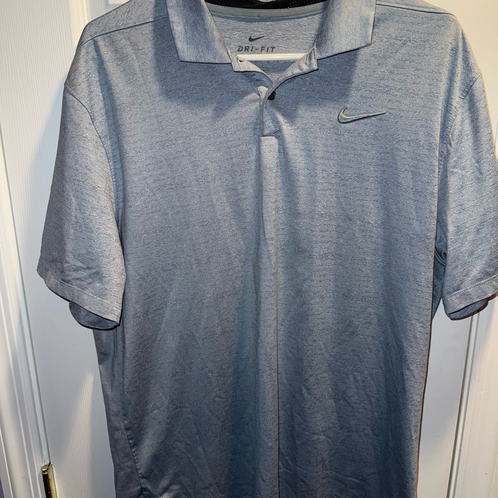 Nike Men's Heather Gray Golf Polo Shirt